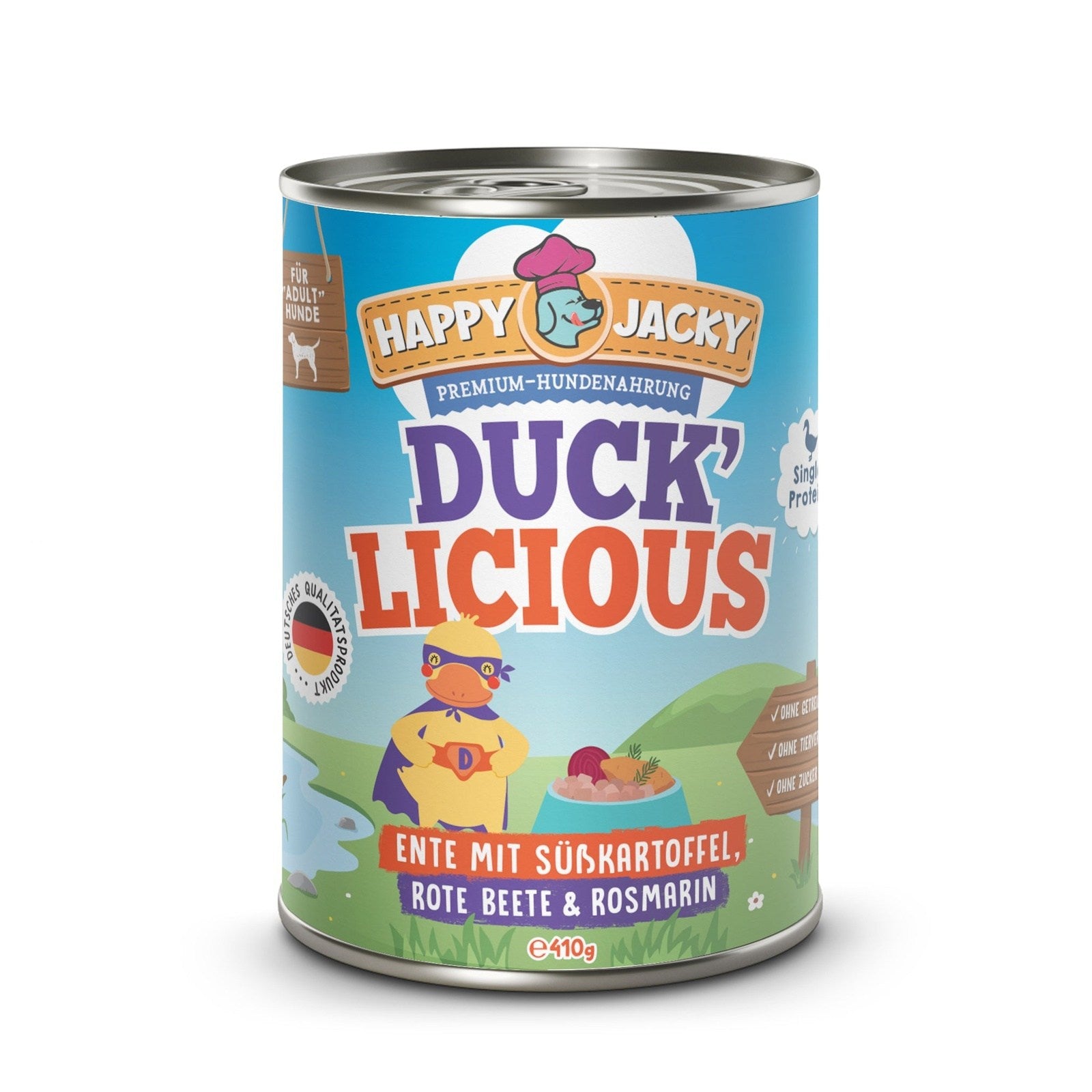 Ducklicious - Ente mit Süßkartoffel, Rote Beete & Rosmarin HAPPY JACKY