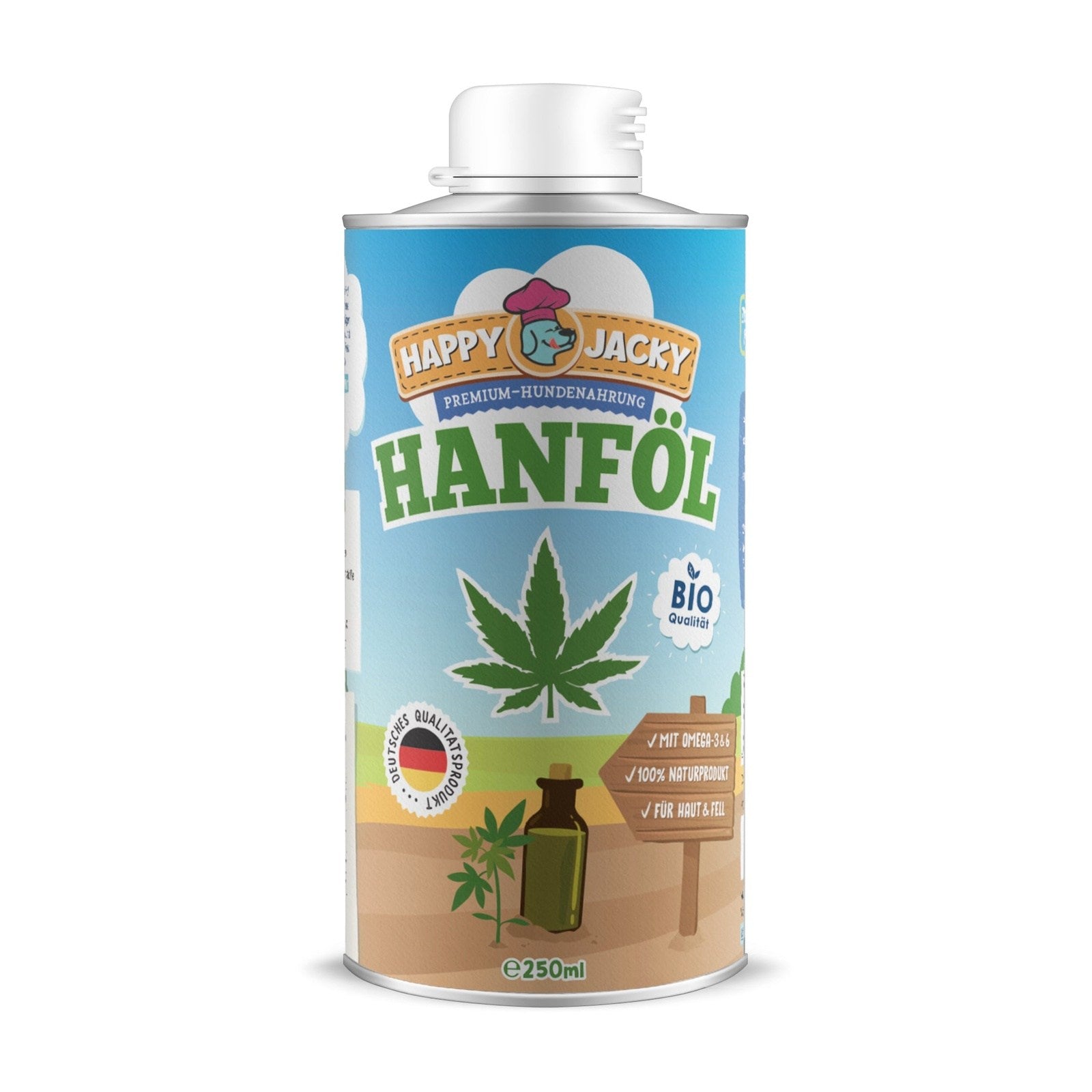 Happy Jacky - Hanf-l 250ml fr Hunde mit Omega-3 und Vitaminen Happy Jacky - Hanf-l 250ml fr Hunde mit Omega-3 und Vitaminen