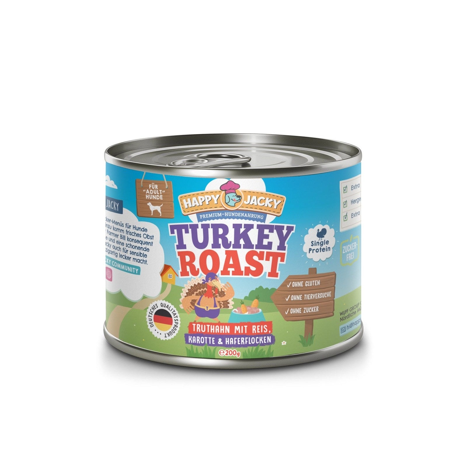 Turkey Roast - Truthahn mit Reis, Karotte & Haferflocken HAPPY JACKY